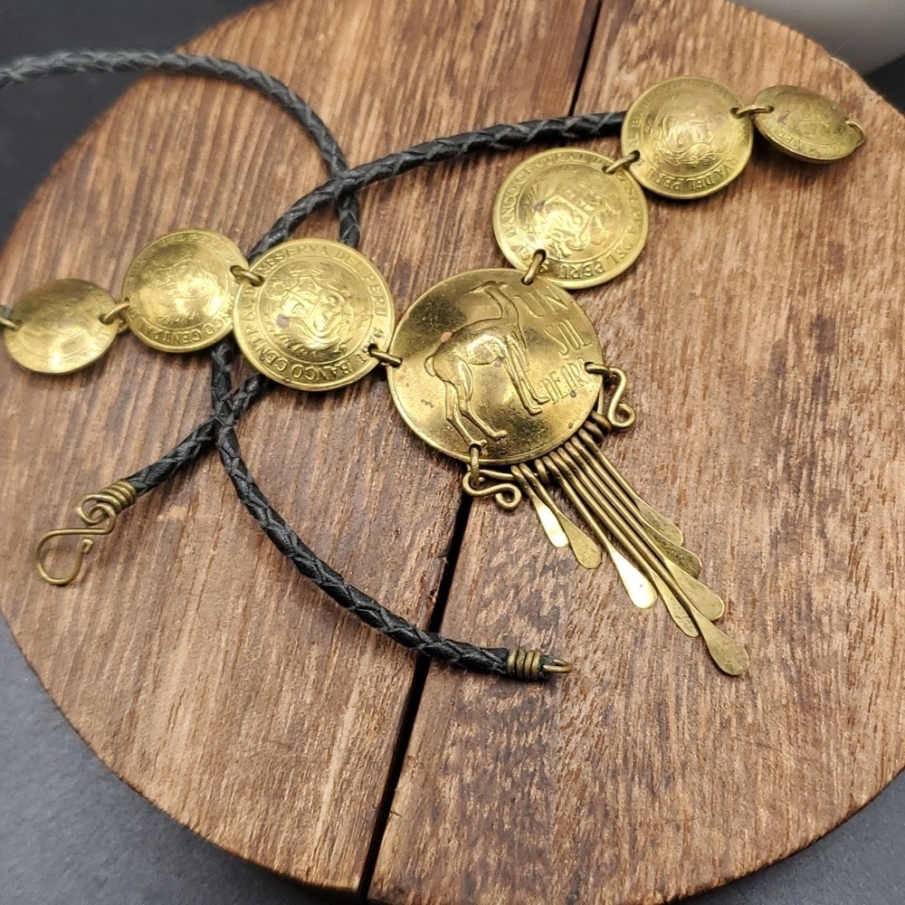 Stunning Peruvian Coin Necklace N3407 - Picture 5 of 5
